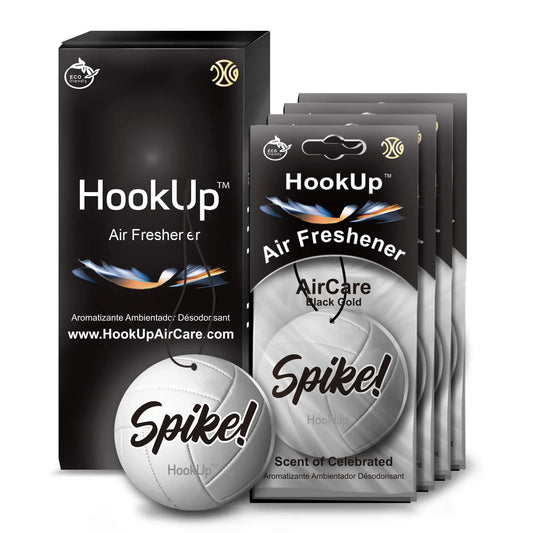 HookUp car air freshener premium scent hanging on rearview mirror