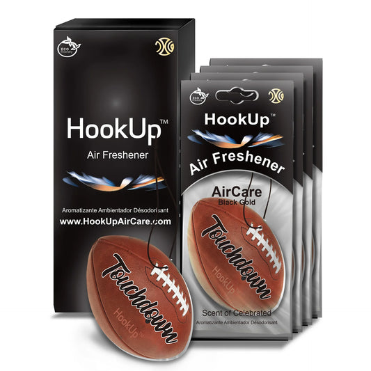 HookUp car air freshener premium scent hanging on rearview mirror
